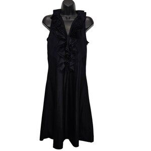 Lauren Ralph Lauren Dress Womens 2 Ruffle Front Deep V Party Beachy Preppy